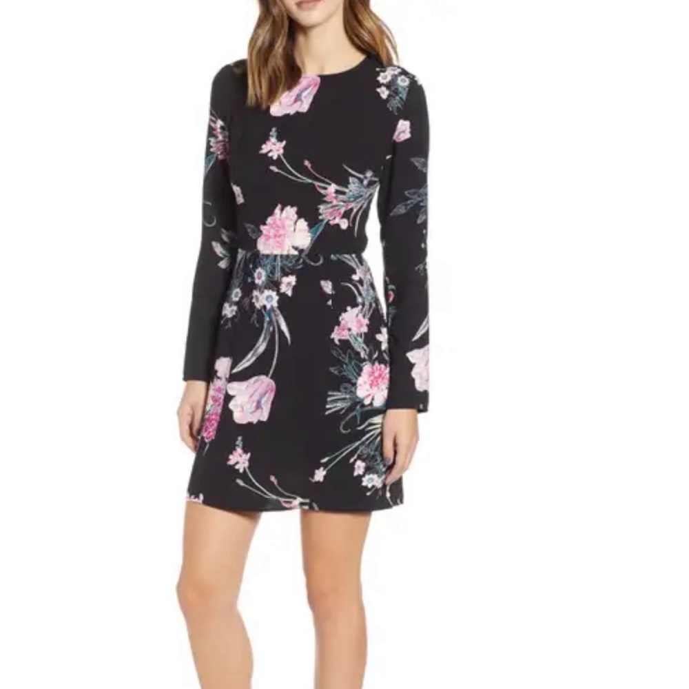 Leith long sleeved floral dress